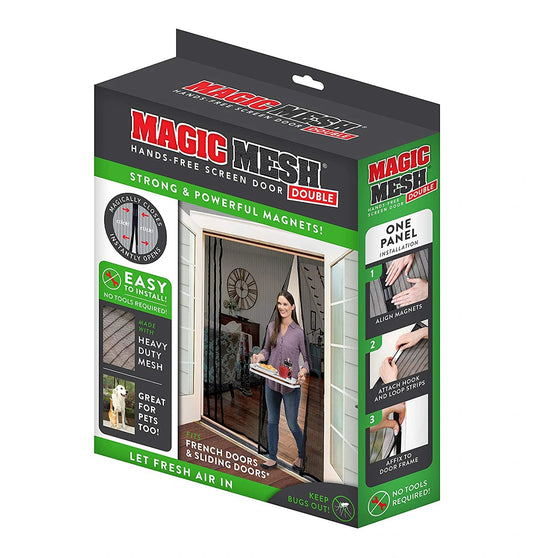 Magic Mesh - Magnetic Mosquito Net for Door | Mosquito Curtain for All Door Types & Sizes | Auto-Closing Insect Screen to Keep Mosquito Ou