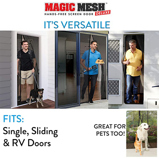 Magic Mesh - Magnetic Mosquito Net for Door | Mosquito Curtain for All Door Types & Sizes | Auto-Closing Insect Screen to Keep Mosquito Ou